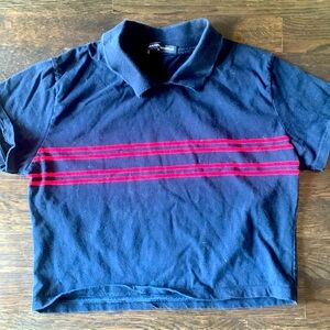 Brandy Melville polo collar shirt with stripes